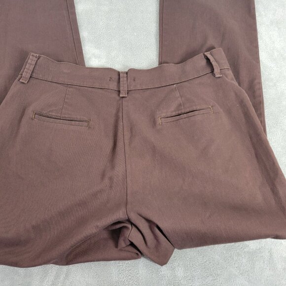 Lee Womens Pants 16S Petite 16P Relaxed Fit at Waist Brown Straight Leg BRO14E - Picture 6 of 9